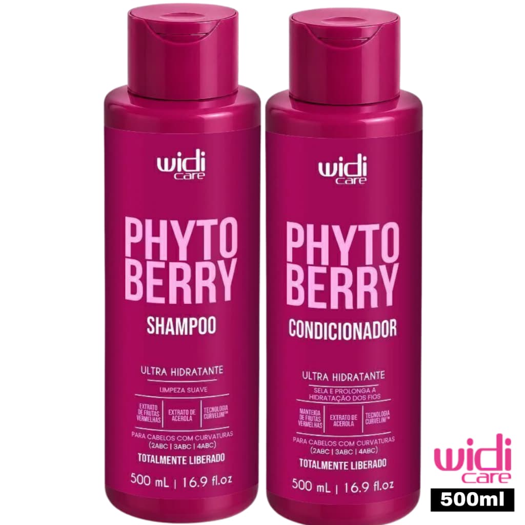 Kit Shampoo + Condicionador Hidratante Phytoberry 500ml Widi Care