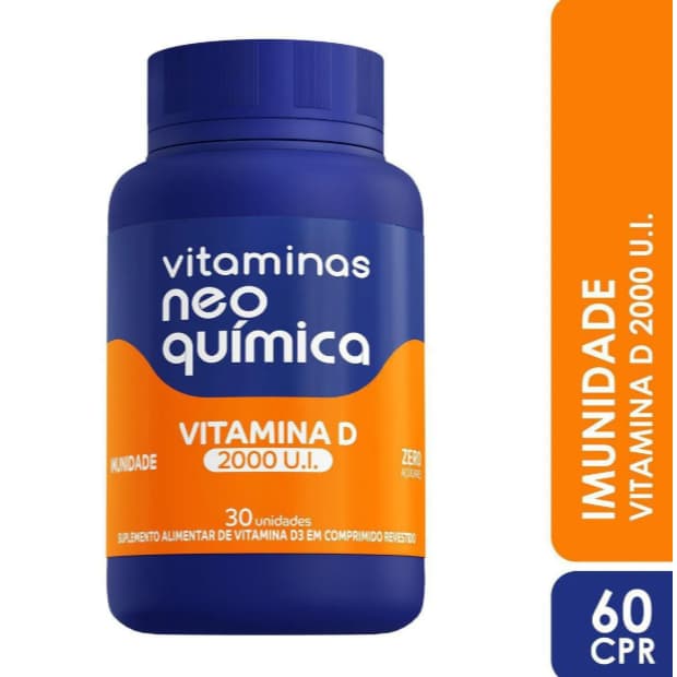 Vitamina D 2.000UI Neo Química – 30 Comprimidos Revestidos  O Suplemento Alimentar Vitamina D 2.000UI Neo Química é a es
