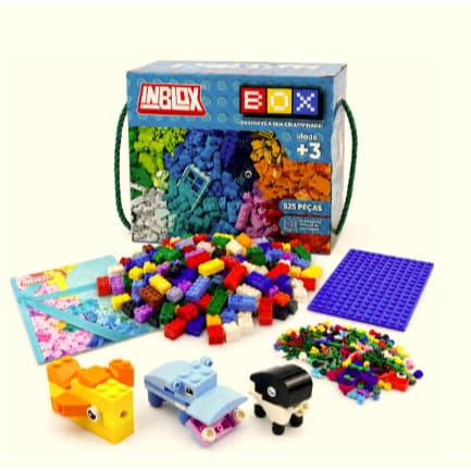 INBLOX Blocos de Montar 525 Peças Educativo Construção Criativa Infantil Brinquedo Compativel Lego