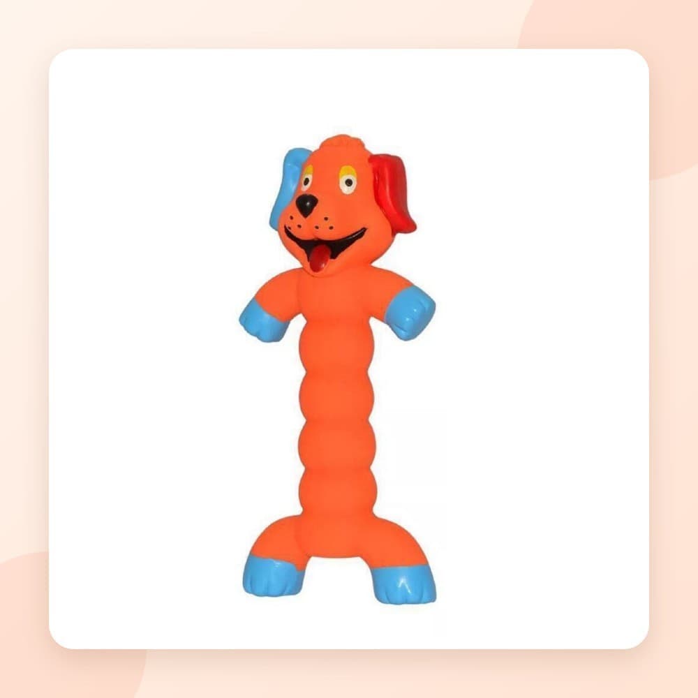 Brinquedo para Cachorro de Borracha com Apito Mordedor Interativo Pet Cachorro Louco