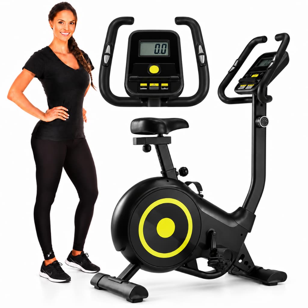 Bicicleta Ergométrica Magnética Vertical Roda de Inércia 5kg a 110kg