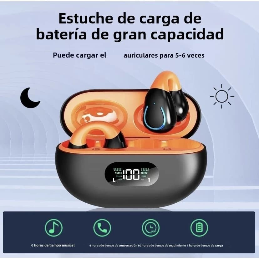 Fone de Ouvido Bluetooth Q71 Sem Fio Esportivo, Bluetooth 5.3, Redução de Ruído, Função Mãos Livres