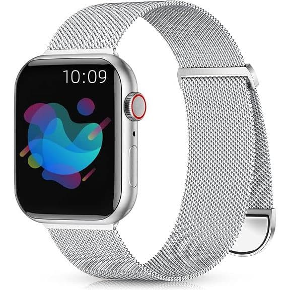 Pulseira Milanesa Aço Para Apple Watch 38 40 41 42 44 45 46 49mm Relógio Smartwatch Loop Magnética Metálica
