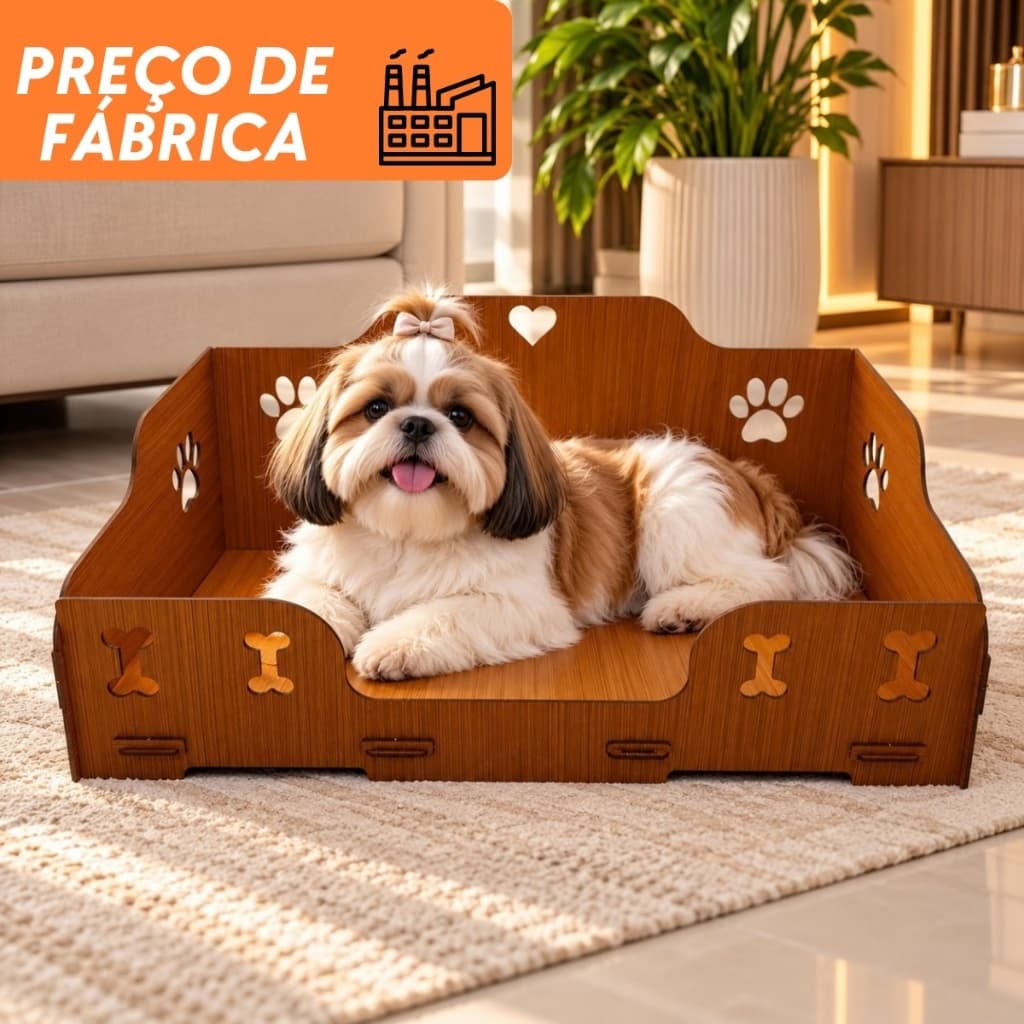 Caminha Cama Pet Casinha Para Cachorros e Gatos Mdf
