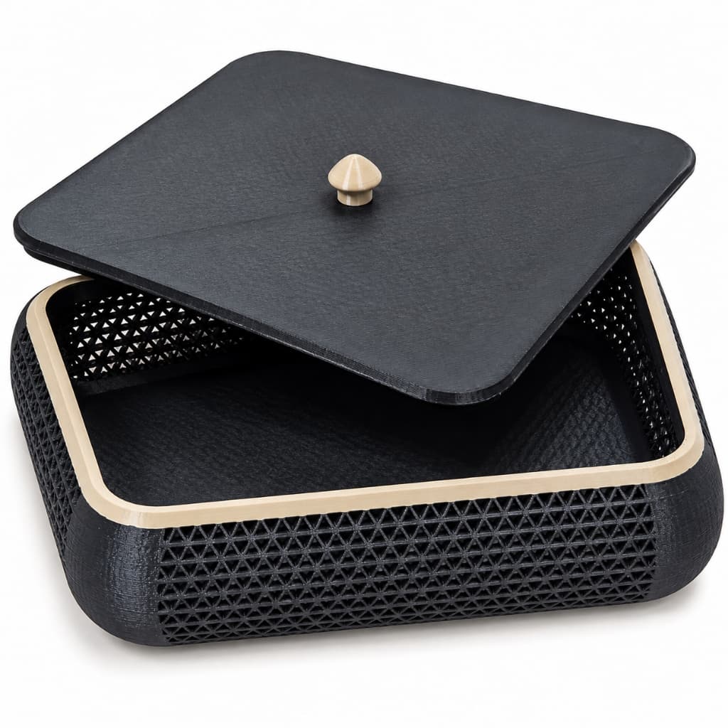 Organizador Cesto com Tampa Porta Objetos Decorativo Rattan Moderno Caixa Organizadora Multiuso Sala Banheiro Quarto