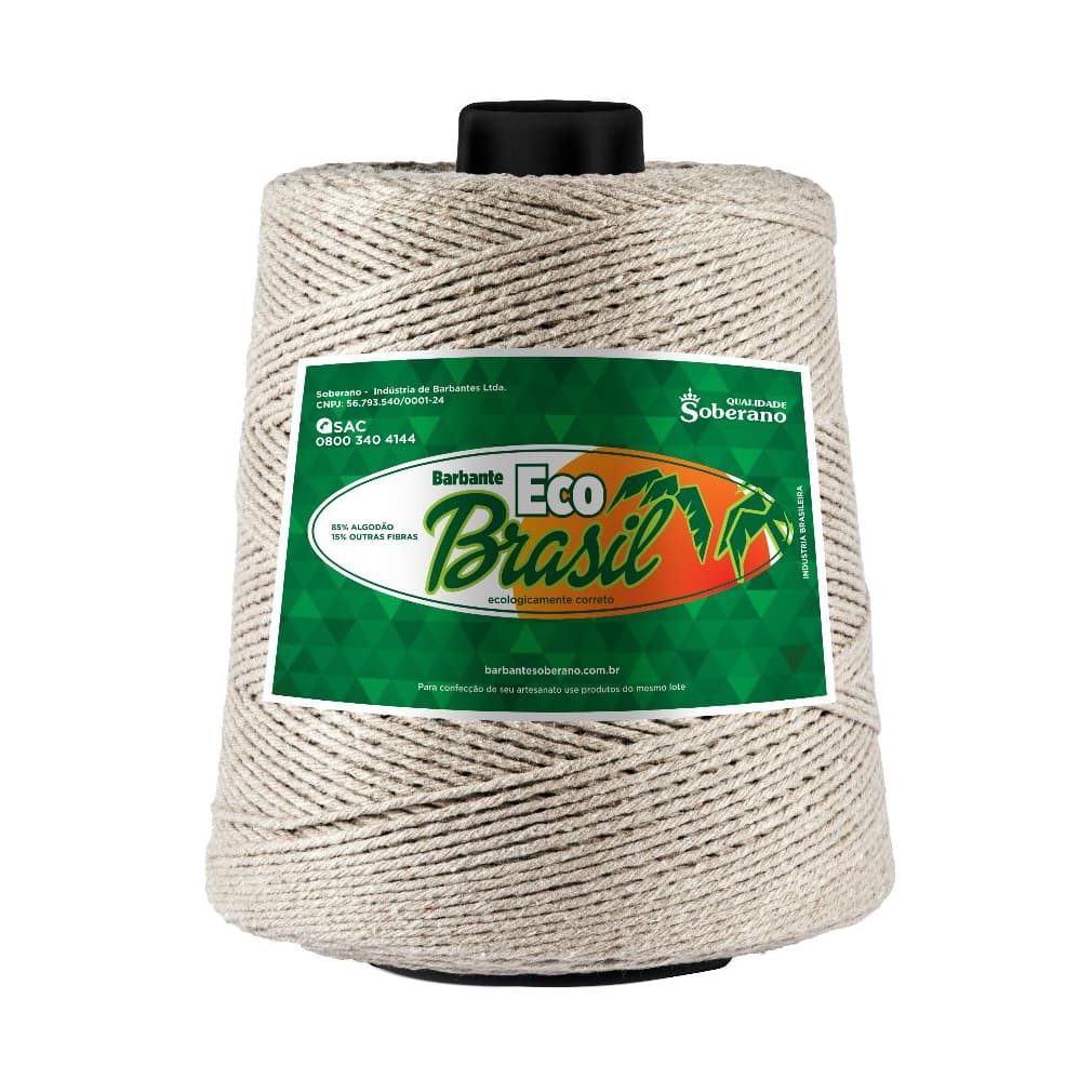 Barbante Soberano 700 g Eco Brasil N°6 Para Crochê E Tricô Em Algodão