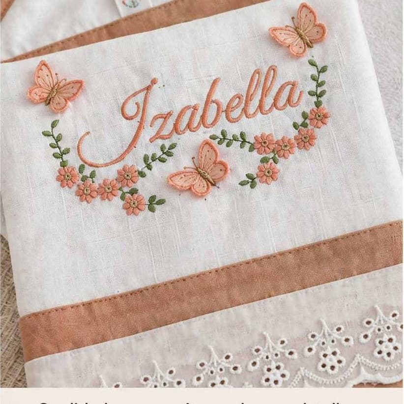 Kit Enxoval Bebê Personalizado Nome Louise 11 Peças Manta Pipoquinha