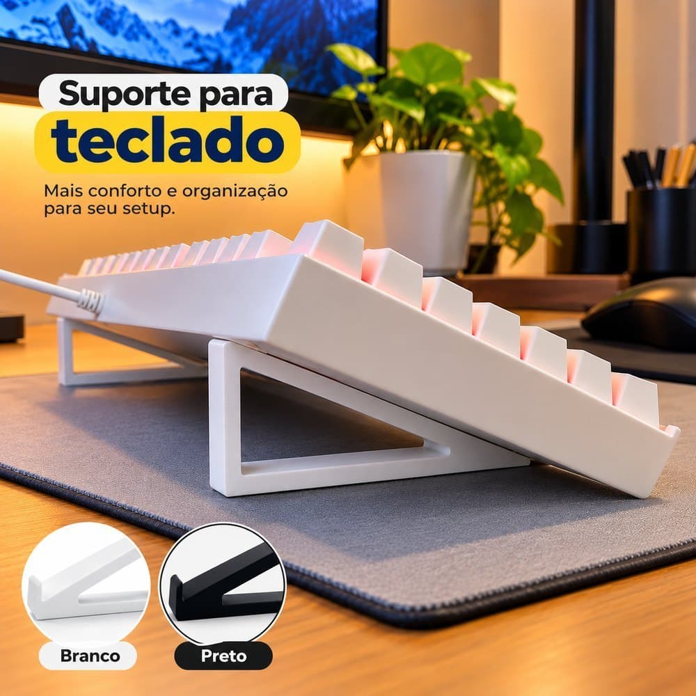 Suporte Para Teclado de Computador Teclado Gamer Organização Setup Gamer Material Resistente