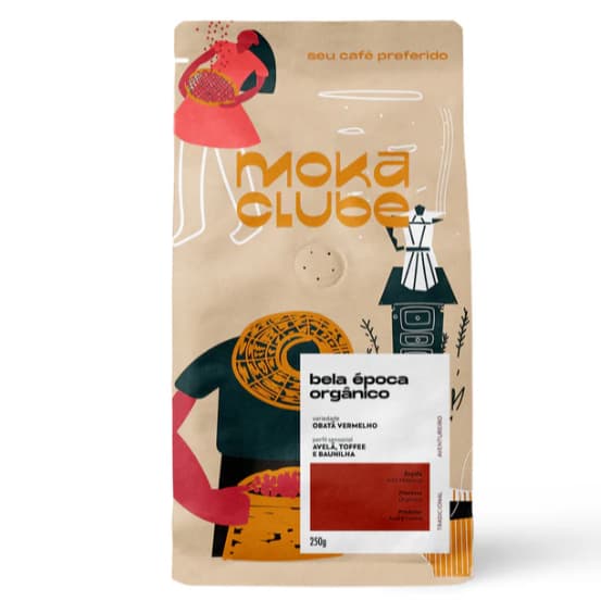 CAFÉ EM GRÃOS BELA ÉPOCA ORGÂNICO MOKA CLUBE 250G