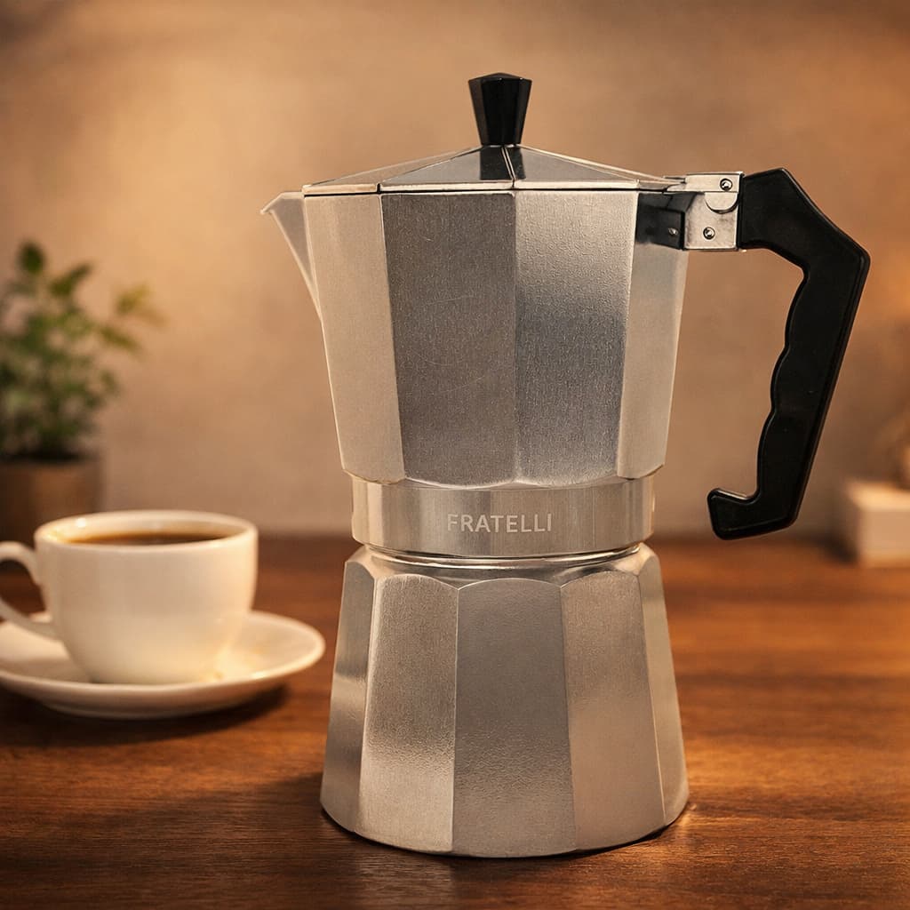 Cafeteira Italiana  Alumínio Moka Tipo Moka Café Expresso Fogão Tradicional