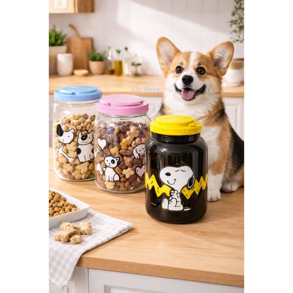 Pote Porta Ração Petiscos Cachorro Gato Pet 3,6 ou 1,7 Litros Com Alça Free BPA Organização