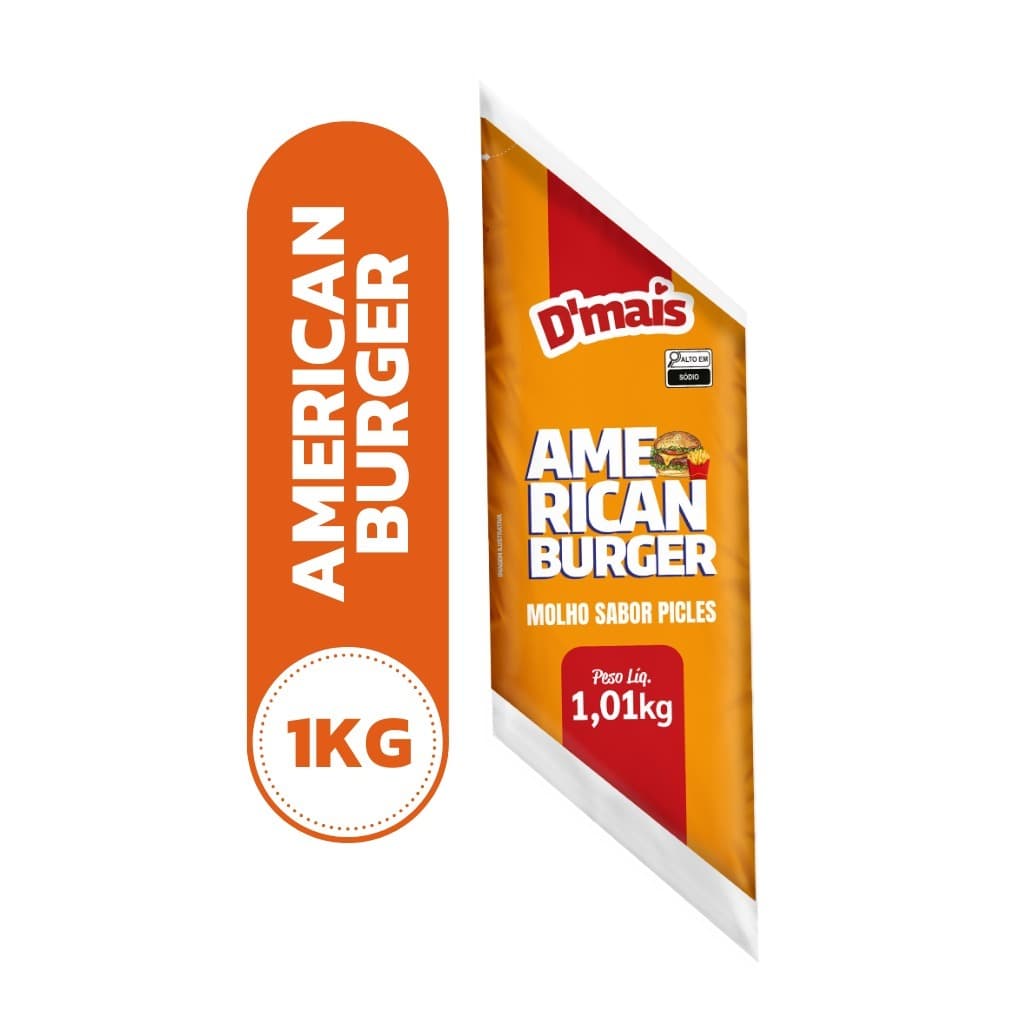 Molho American Burger D’Mais 1,01kg Tipo Molho Especial para Hambúrguer Lanchonete Profissional