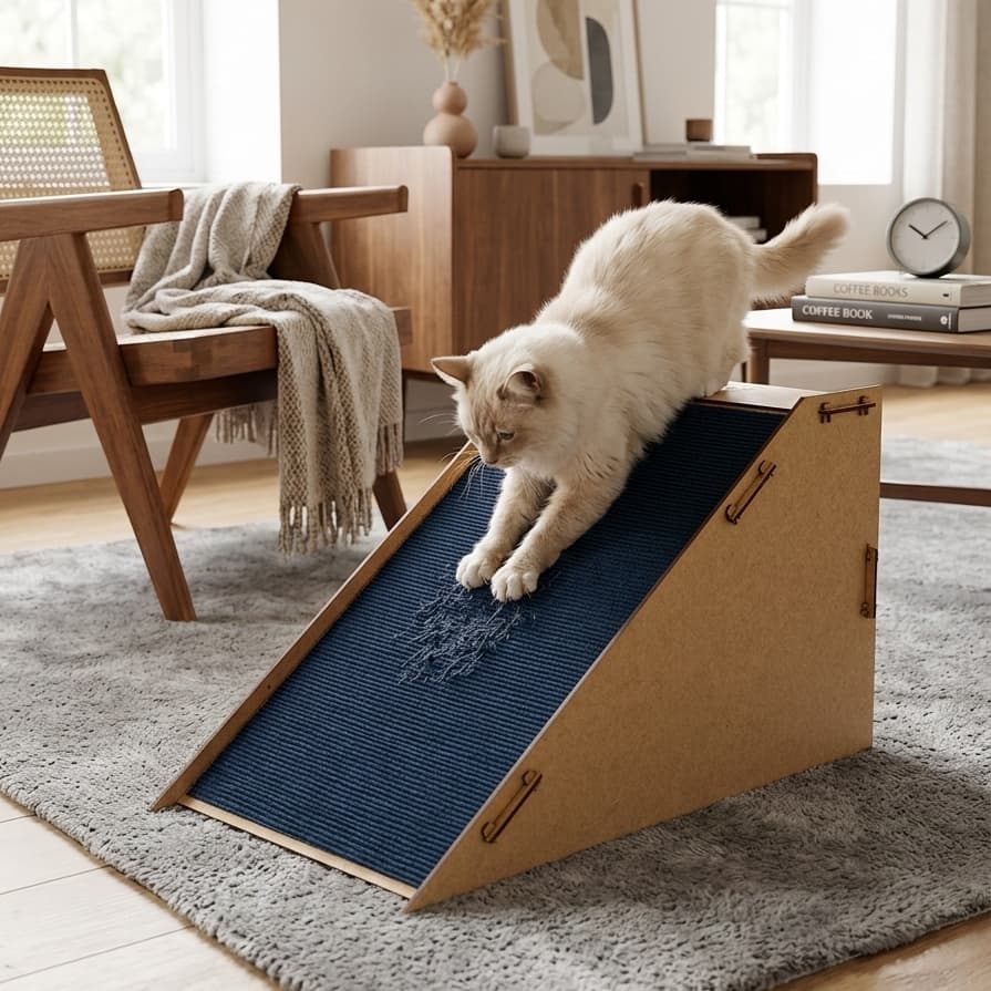 Arranhador para Gato com Rampa e Toca  Casinha Anti Estresse Pet