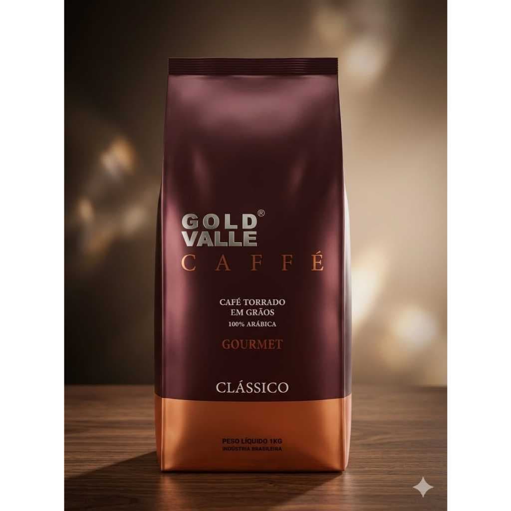 Café Torrado Em Grãos Gold Valle Gourmet Clássico 1kg