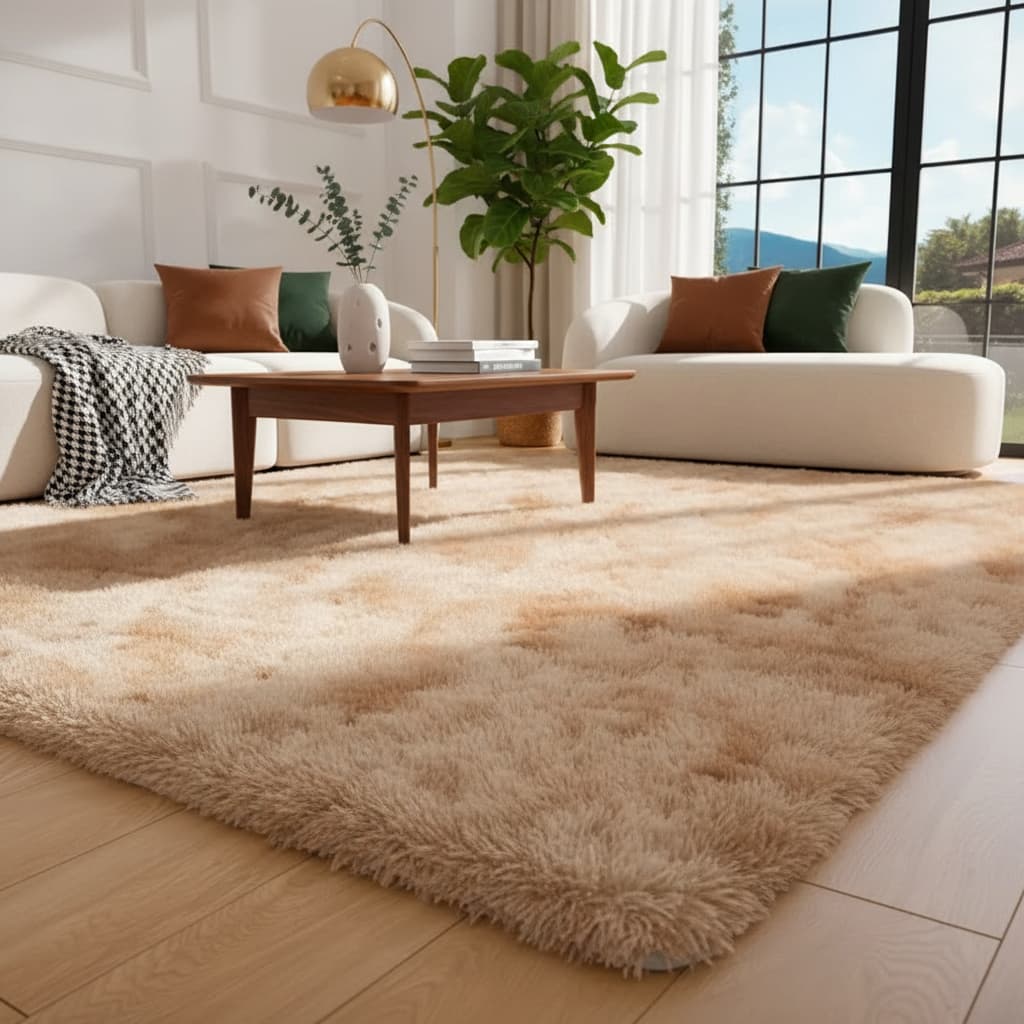 Tapete 2 Metros Peludo Felpudo Macio Antiderrapante para Sala Quarto Decoração Moderna