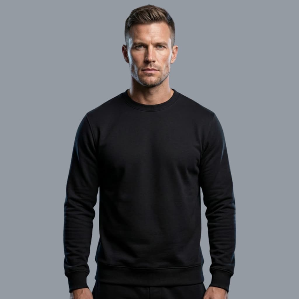 Moletom Gola Careca Liso Masculino Unissex Feminino Moleton Casaco 60% Algodão 40% Poliéster