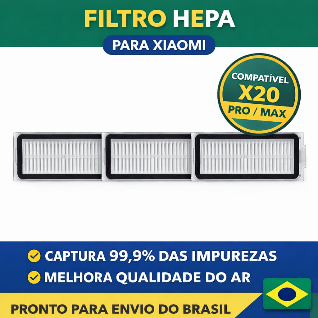 Filtro HEPA para Xiaomi X20 Pro Max | Alta Eficiência | Peça Reposição