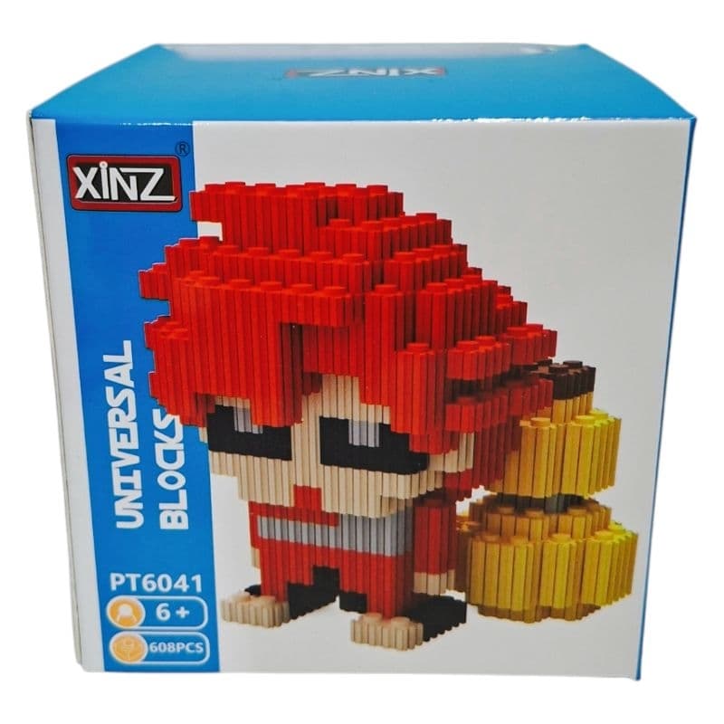 Mini Blocos de Montar Gaara Naruto 608 Peças | Boneco Colecionável Anime | Estilo Lego Criativo Infantil