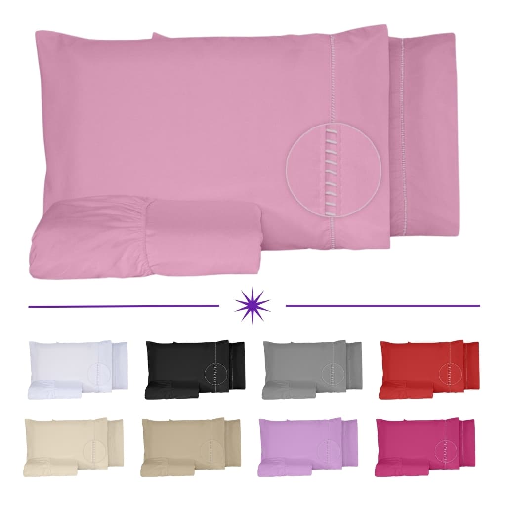 Kit Jogo de Lençol Roupa de Cama Box Solteiro Casal Queen King 400 fios Com Elástico 3 peças