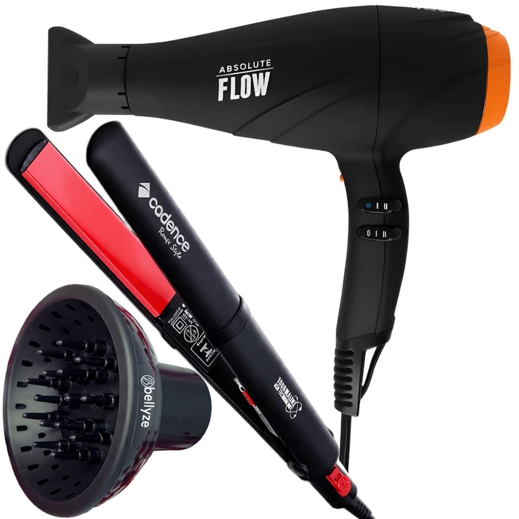 Secador De Cabelo Gama Italy 2300w Absolute Flow Ions Profissional Salão Difusor Cachos Prancha Cerâmica 210°c