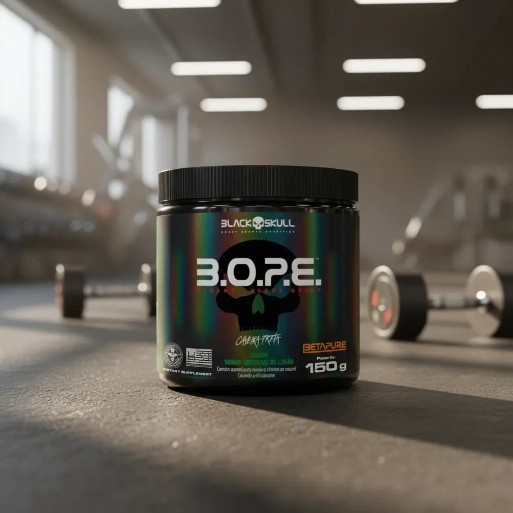 Suplemento Pré Treino Bope Xtreme Energy Drink Betapure 150g Sabores Black Skull
