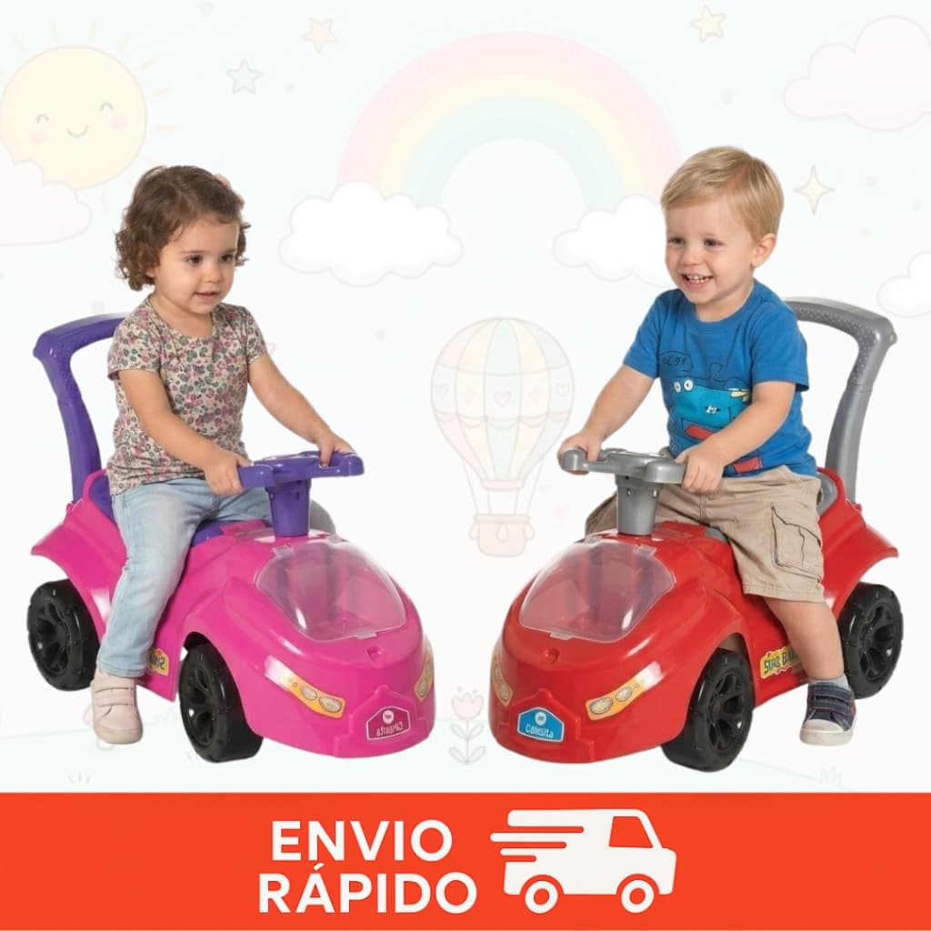 Carrinho Infantil Passeio com Empurrador e Baú Calesita Star Baby Andador Seguro Carro Infantil