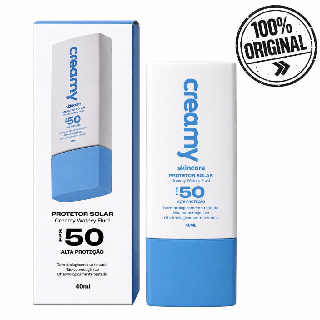 Protetor Solar Facial Creamy Watery Fluid 50 Fps 40ml Matte