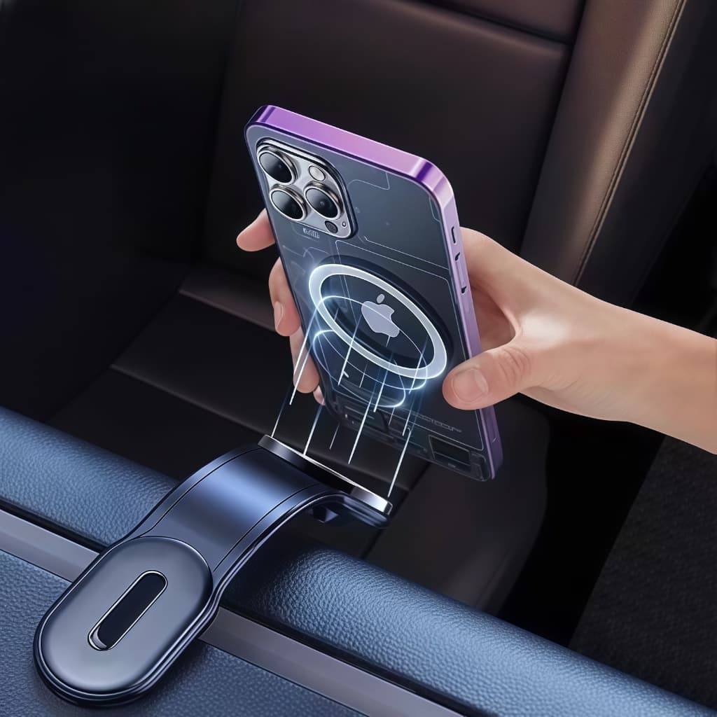 Suporte de telefone recarregável 2 em 1 para carro -J8
