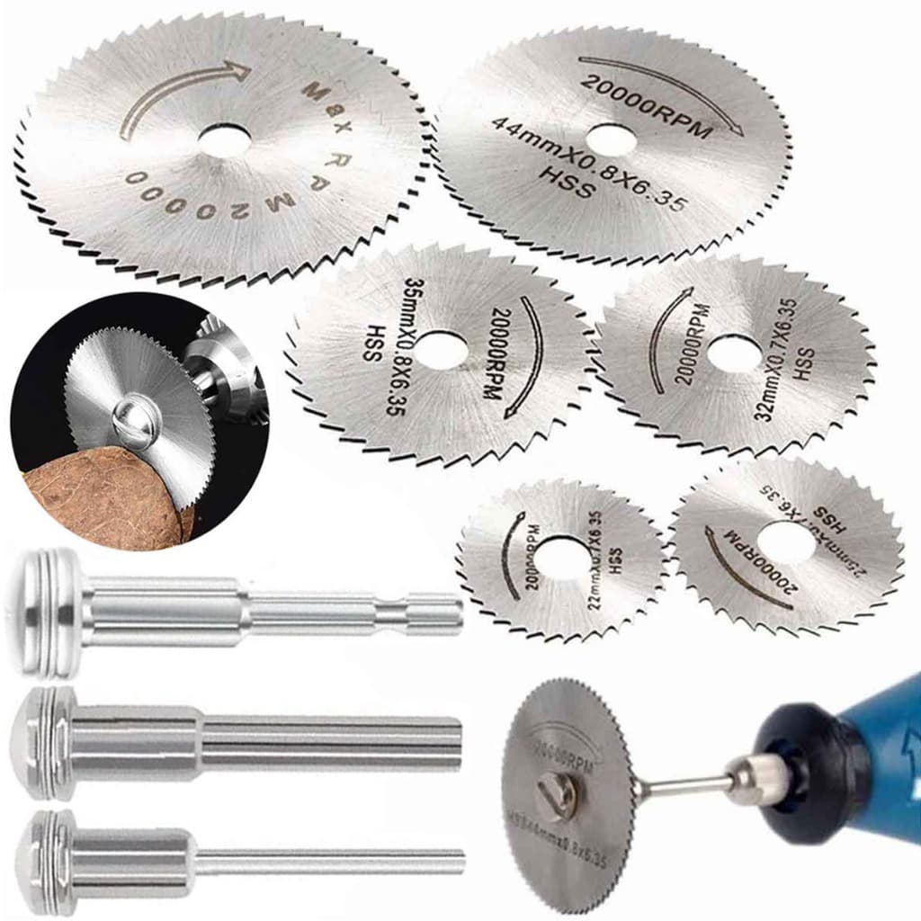 Kit Jogo Mini Disco de Corte Serra Circular Micro Retifica Universal Furadeira Parafusadeira Premium