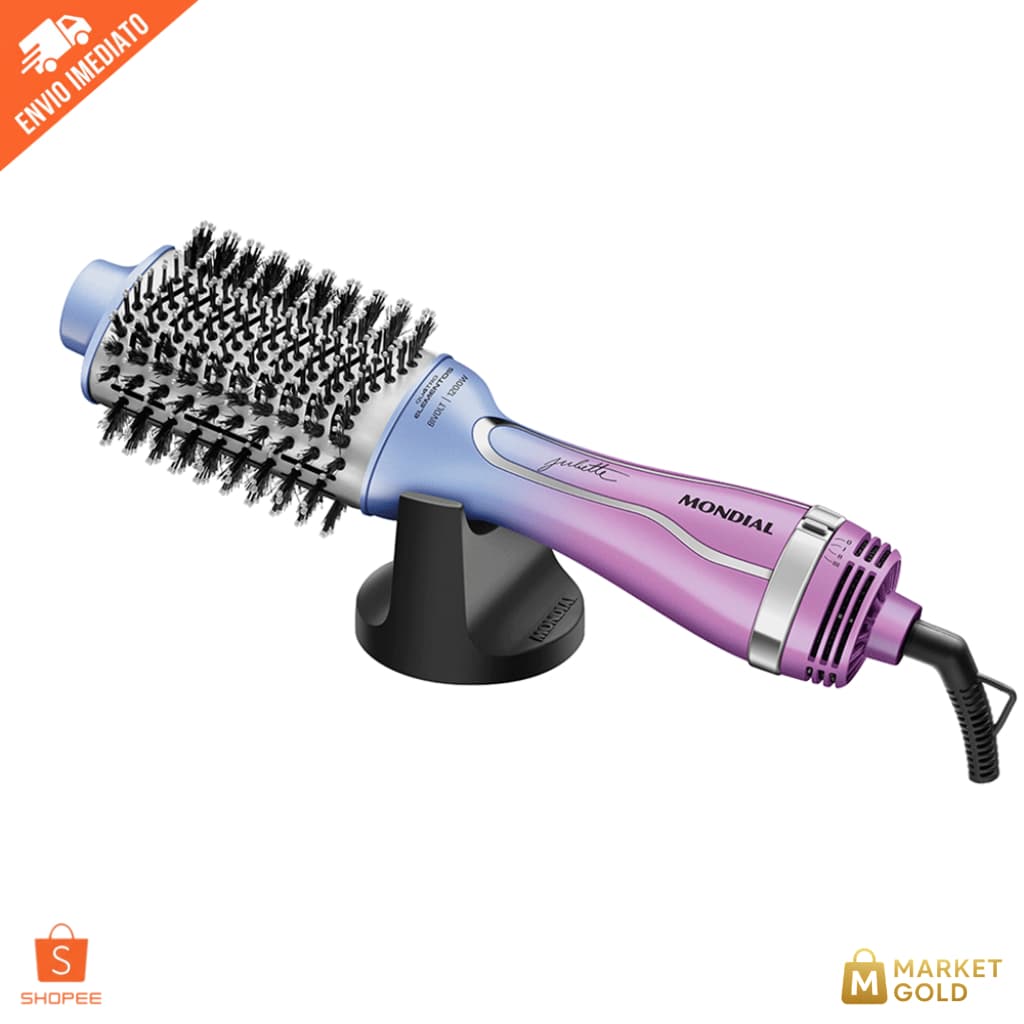 Escova Secadora Mondial Juliette ES-JU-03 Bivolt 127/220V Seca Alisa Modela Cabelo Profissional