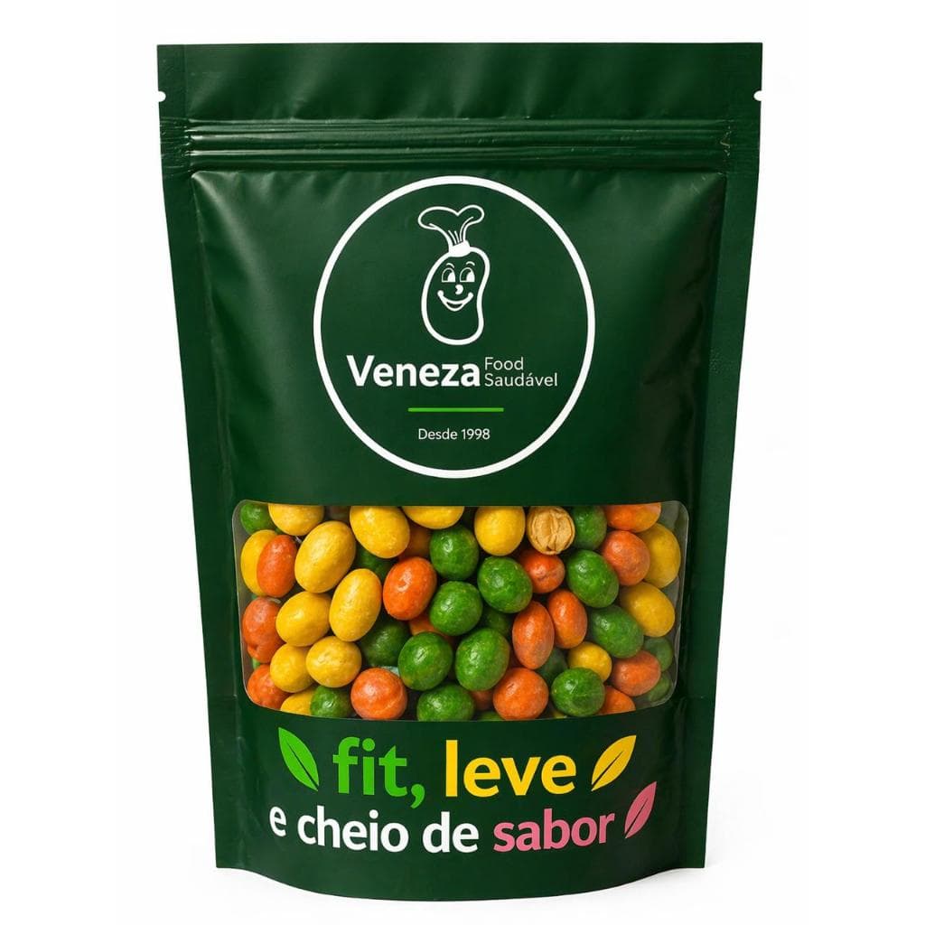 Mix de Amendoins Crocante (Veneza food Saudável) 200 gramas - Sabores picante, salsa e cebola e tradicional
