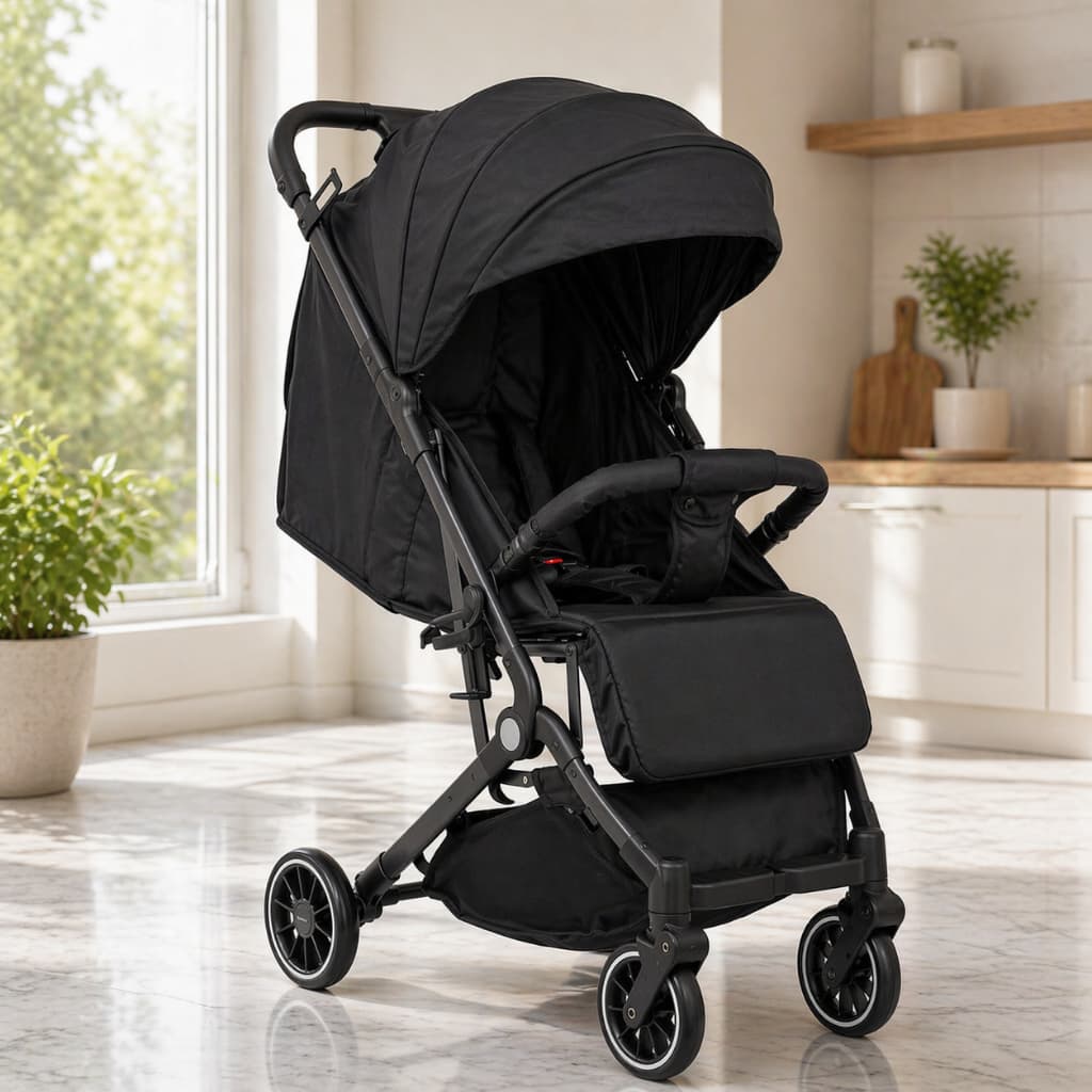 Carrinho De Bebê Premium Bag  - Conforto e Segurança Até 15 Kg com Encosto Regulável, Sistema de Fechamento com uma Mão