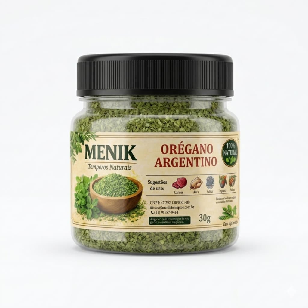 Orégano Argentino Premium Aroma Intenso para Pizza e Churrasco 30g