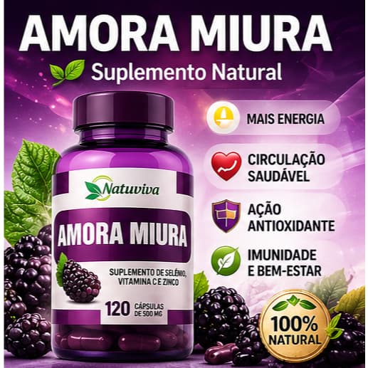 Amora Miura 120 Cápsulas Natuviva Original | Suplemento Natural Feminino | Bem-Estar Diário