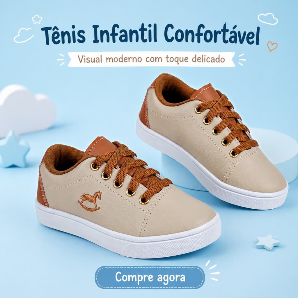 Tenis Infantil Menino Confortável | Modelo Casual,Visual Moderno ideal Para Passeios | COMPRE AGORA!
