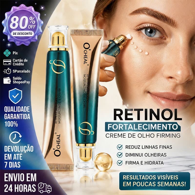 Retinol Hidratante Firmador Creme para os Olhos Reduz Linhas Finas Olheiras