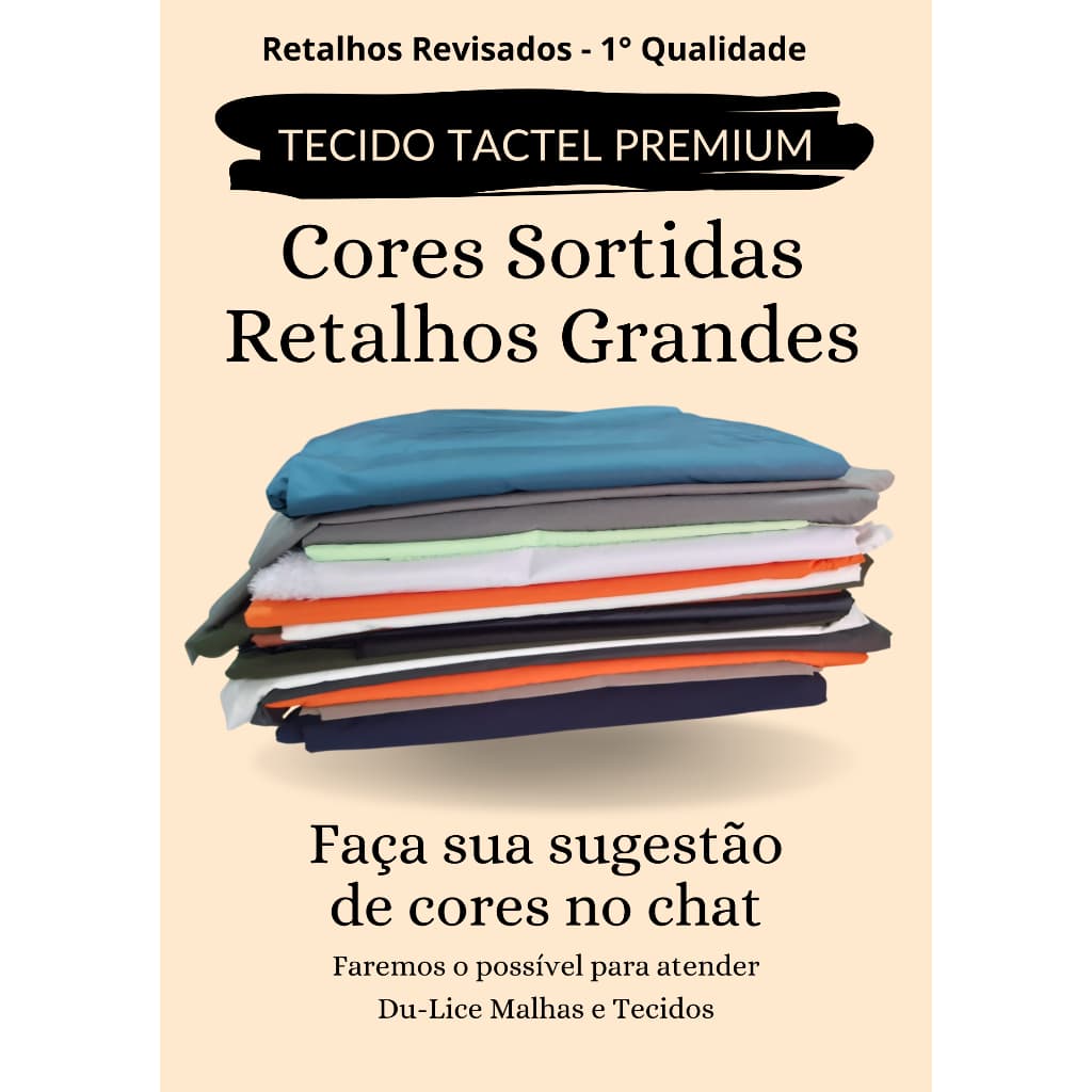 Retalhos de Tecido Tactel Cores Sortidas Ideal para Shorts, Bermudas, Moda Praia, Kimonos e Patchwork.