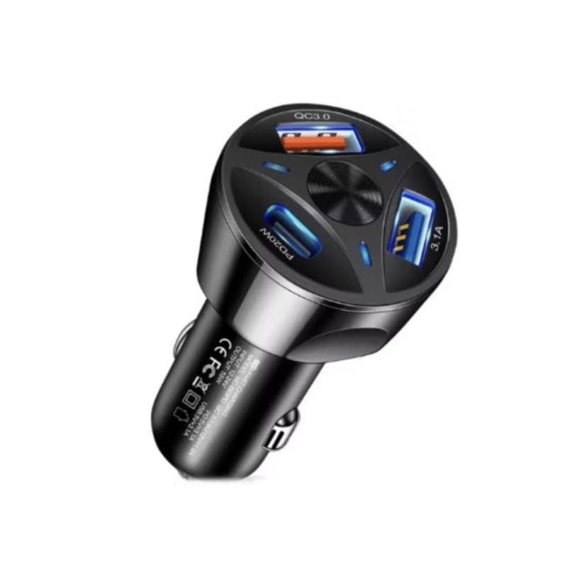 Carregador Turbo 55w PD Tipo C Veicular Compativel QCC-006/le-407(car)
