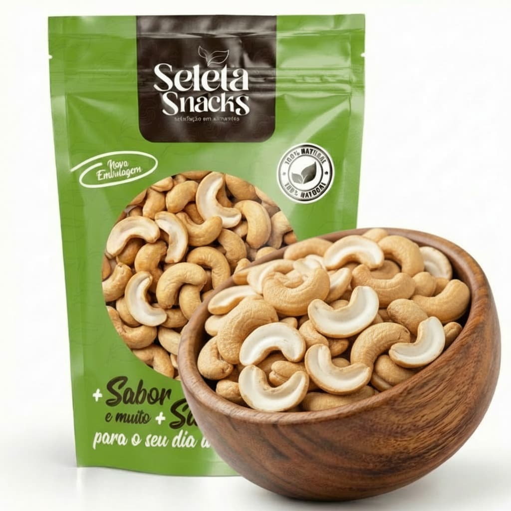Castanha De Caju Em Bandas Torrada Crocante Premium Snack Saudável Seleta Snacks
