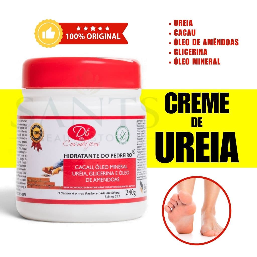 Creme Para Pedreiros 240g Diversos Tamanhos - Rachadura Nos Pés Ressecados Super Hidratante Corporal