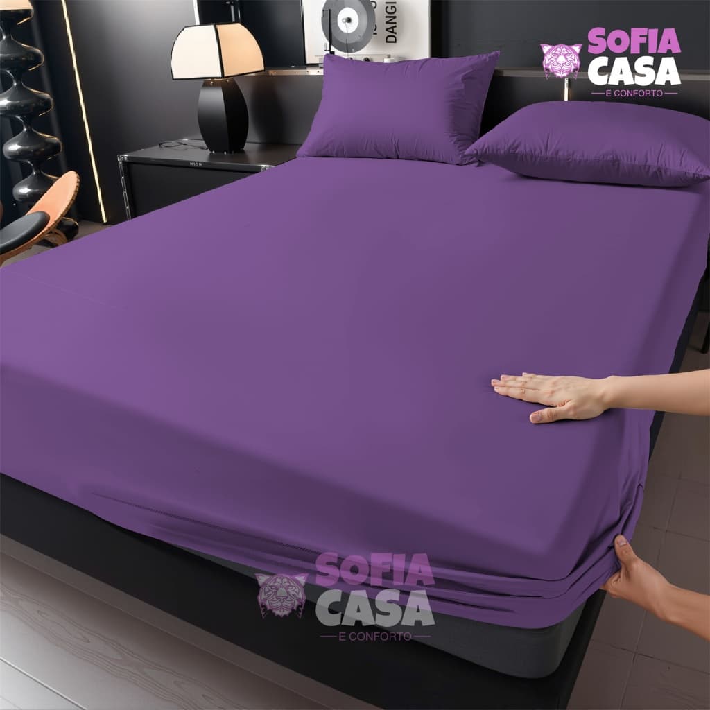 Jogo de Lençol 3 Peças Percal Ponto Palito - Solteiro/Casal/Queen | Alta Qualidade (Sem Colcha)