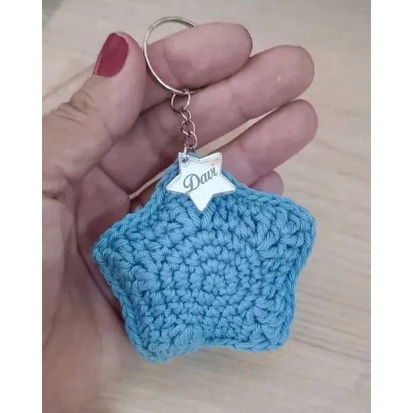 Kit Lembrancinhas Chaveiro Amigurumi Crochê Tag Acrílico - Feito Á mão 10/20/30