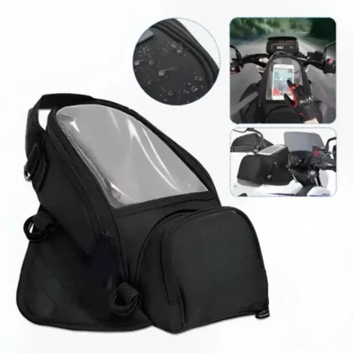 Bolsa Tank Bag Moto Impermeável com Tela Touch Anti-Furto Alforge Mala Universal De Tanque Moto Com Imã