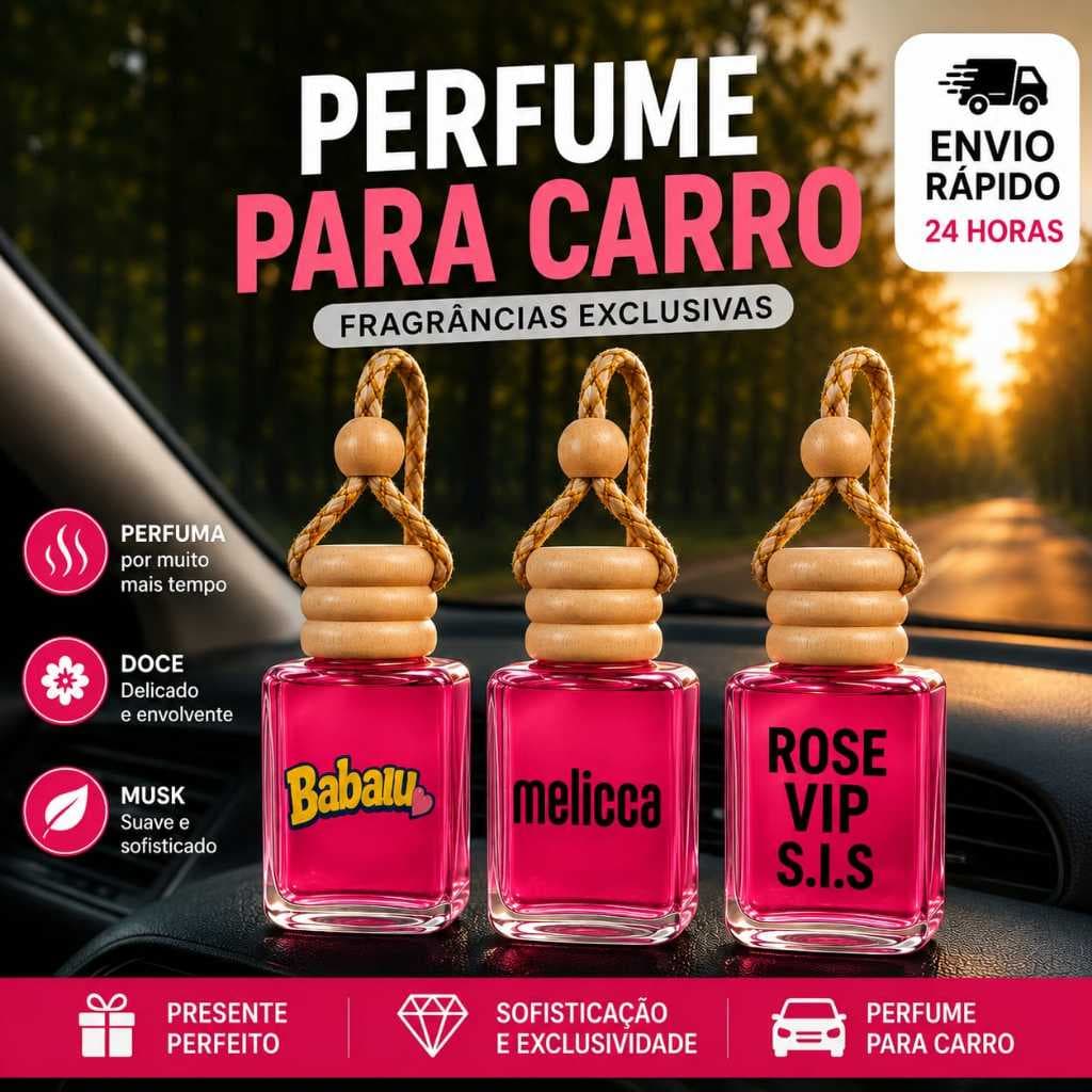 Pingente Aromatizante Cheirinho de Carro Perfume  Escolha sua Fragrância