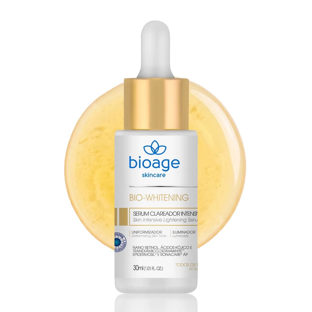 Sérum Clareador Facial BioAge Bio Whitening Acido Hialuronico Clareamento Manchas Melasma Anti Idade Uniformizador 30ml