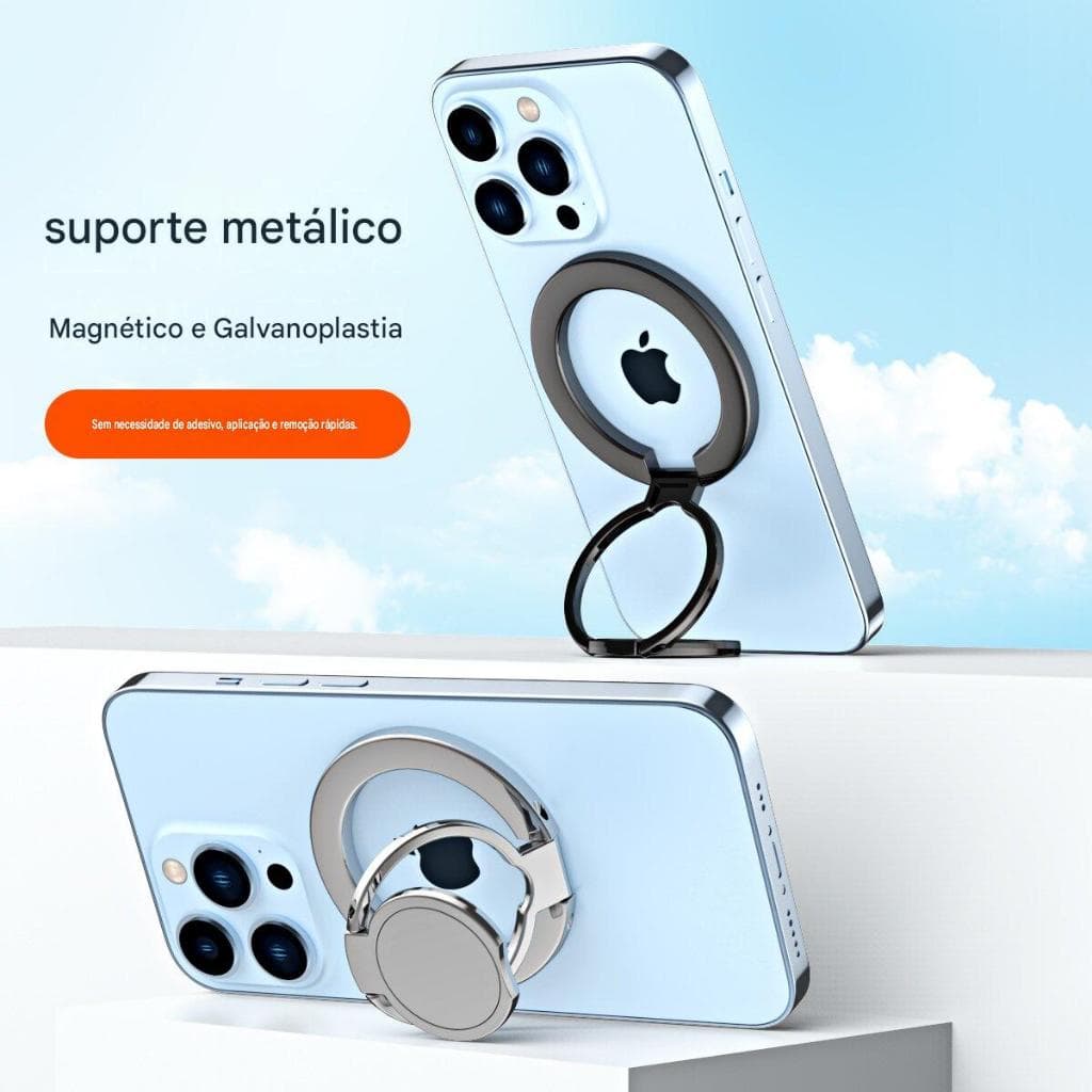 Suporte magnético 2 em 1 com anel, suporte para celular MAGSAFE para uso em carro e mesa