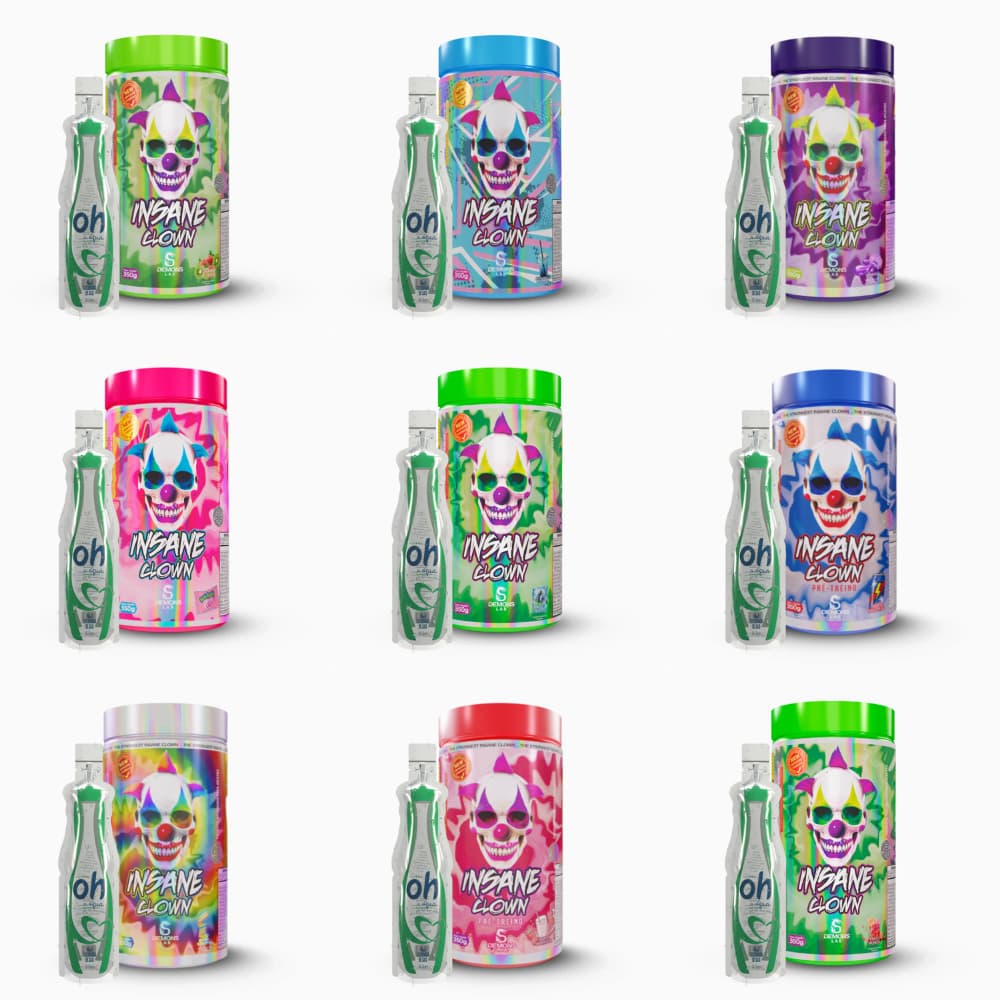 Kit Pré Treino Insane Clown 350g + Oh a Água Alcalina Zero Sódio 315ml
