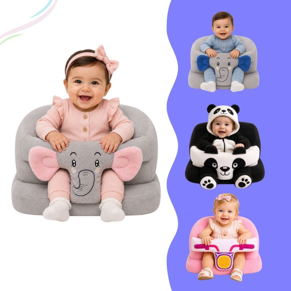 Almofada Assento De Apoio Sofazinho Para Bebe Infantil de Sentar Pelúcia Cadeirinha Fofa Poltrona