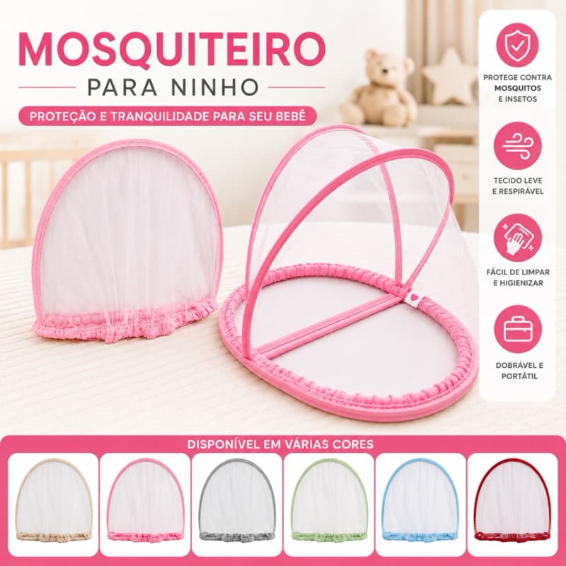Mosquiteiro Universal Para Ninho Redutor De Berço Promoção