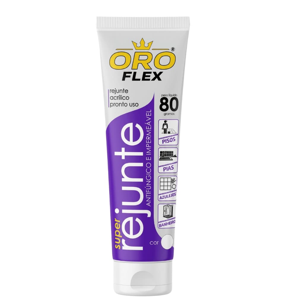 REJUNTE Premium aplica sobre rejunte antigo, base vaso sanitário, pias, azulejos, box 80GR OROFLEX